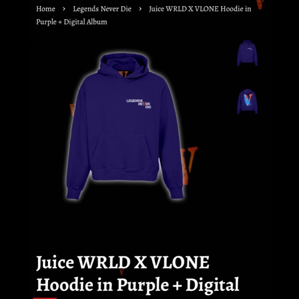 Juice WRLD X VLONE Hoodie In Purple